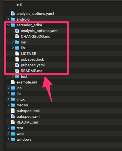 flutter create example